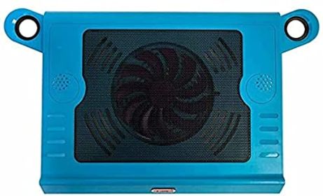 Laptop Notepad Gaming Cooler Cooling Pad Slim Built with 2 Speakers + Fan 5Core Free Priority Shipping (Cooling Pad with 2 Speaker +Fan)