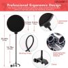 Microphone Condenser Mic for Computer PC Gaming;  Podcast Desktop Tripod Stand Studio Microphone 5 Core RM 14 6SET P
