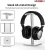 Headphone Stand Headset Holder with Aluminum Supporting Bar Flexible ABS Solid Base for All Headphones Size HD STND (White)