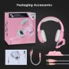 K5 Pink Gaming Headset for PS4 Xbox One PC Laptop with Noise Cancelling Mic