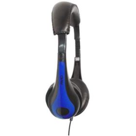 Avid Education AE-35 Light Weight Headphone with Braided Nylon Cord, Blue