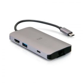 C2G USB C Dock with HDMI, USB, Ethernet, SD, USB C &amp; Power up to 100W