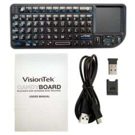VisionTek CANDYBOARD Universal Wireless BlueTooth Mini QWERTY Keyboard (Windows, Mac, Chrome, Android, iOS)