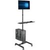 Tripp Lite Mobile Workstation TV Floor Stand Cart Height-Adjustable 17-32in