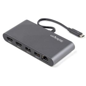 StarTech.com Thunderbolt 3 Mini Dock - Portable Dual Monitor TB3 Laptop Docking Station HDMI 4K 60Hz - 2x USB-A &amp; GbE - 28cm (11") cable