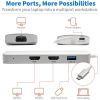 Tripp Lite USB C Docking Station w/USB Hub, 2x HDMI, VGA, PD Charging 1080p, USB Type C, USB-C, USB Type-C