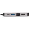 Tripp Lite USB C Docking Station 4k USB Hub HDMI VGA Gbe PD Charging Gray