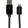 StarTech.com 3m (10ft) Long Black Apple 8-pin Lightning Connector to USB Cable for iPhone / iPod / iPad