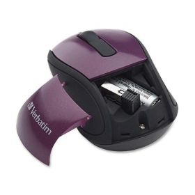 Verbatim Wireless Mini Travel Optical Mouse - Purple
