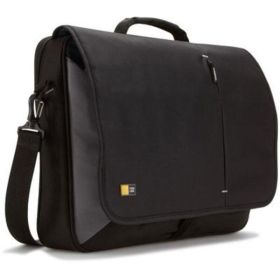 Case Logic Carrying Case (Messenger) for 17" Notebook, Accessories, Mouse, iPod, Cell Phone, Pen - Black