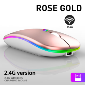 Wireless Mouse Bluetooth Mouses with USB Rechargeable ÃÂ¼Ã‘â€¹Ã‘Ë†ÃÂºÃÂ° ÃÂ´ÃÂ»Ã‘Â ÃÂºÃÂ¾ÃÂ¼ÃÂ¿Ã‘Å’Ã‘Å½Ã‘â€šÃÂµÃ‘â‚¬ÃÂ° for Computer Laptop PC Gamer Gaming Mouse (Color: Rose Wireless)