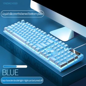 104 Keys Gaming Keyboard Wired Keyboard Color Matching Backlit Mechanical Feel Computer E-sports Peripherals for Desktop Laptop (Color: White light4)