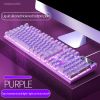 104 Keys Gaming Keyboard Wired Keyboard Color Matching Backlit Mechanical Feel Computer E-sports Peripherals for Desktop Laptop