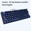 Edition Mechanical Keyboard 87 keys Blue Switch Gaming Keyboards for Tablet Desktop Russian sticker
