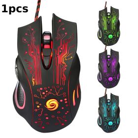3200DPI LED Backlit Professional 6D USB Wired Gaming Game Mouse Computer PC Game Mice Laptop Pro Gamer Mice for PC Laptop (Color: A 1pcs)