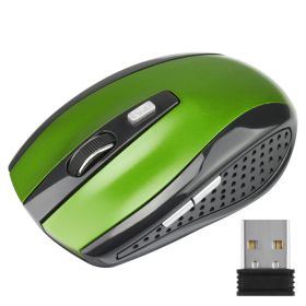 Wireless Mouse Gaming 2.4GHz Adjustable DPI 6 Buttons Optical Mouse USB Receiver Gamer For Mouse Mice For pc Laptop computer (Color: Green)