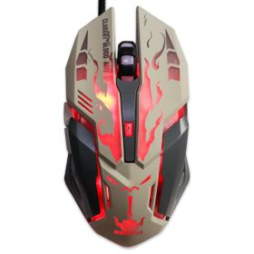 USB Wired Gaming Mouse Pink Computer Professional E-sports Mouse 2400 DPI Colorful Backlit Silent Mouse for Lol Data Laptop Pc (Color: Gray)