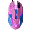 USB Wired Gaming Mouse Pink Computer Professional E-sports Mouse 2400 DPI Colorful Backlit Silent Mouse for Lol Data Laptop Pc