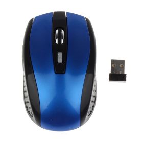 Wireless Mouse Gaming 2.4GHz Adjustable DPI 6 Buttons Optical Mouse USB Receiver Gamer For Mouse Mice For pc Laptop computer (Color: Blue)
