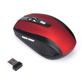 Wireless Mouse Gaming 2.4GHz Adjustable DPI 6 Buttons Optical Mouse USB Receiver Gamer For Mouse Mice For pc Laptop computer (Color: Red)