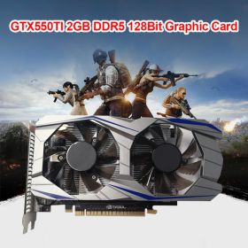GTX550Ti 1GB 2GB 4GB 6GB 8GB Computer Graphic Card 192bit GDDR5 NVIDIA PCI-Express 2.0 Gaming Video Cards with Dual Cooling Fans (Color: 2GB DDR5)