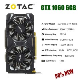ZOTAC GAMING Graphic Card GTX 1060 3GB 5GB 6GB Video Cards GPU (Color: ZOTAC GTX 1060 6GB)