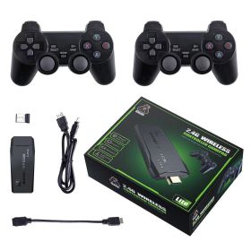 M8 Video Game Console 2.4G Double Wireless Controller Game Stick 4K 10000 games 64GB Retro games (Color: 32G-3500 games)