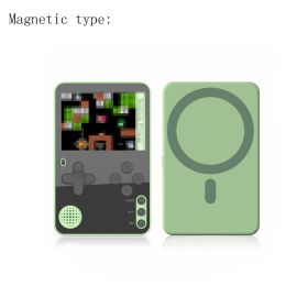 K10 Mini Portable Video Game Console Game Player Built-in 500 Classic Games Console Game Player Built-in 500 Classic Games (Color: green magnetic)