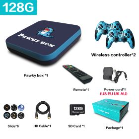 Pawky Box Game Console for PS1/DC/Naomi 50000+ Games Super Console WiFi Mini TV Kid Retro 4K Video Game Player (Color: 128G 41000 Games DBB)