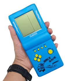 Portable Game Console BRICK GAME Handheld Game Players Electronic Game Toys Pocket Game Console Classic Childhood Gift (Color: Blue)