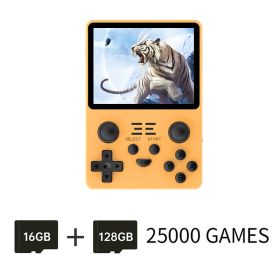 RGB20S Handheld Game Console Retro Open Source System RK3326 3.5-Inch 4:3 IPS Screen Children's Gifts (Color: Orange 144GB)