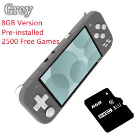 4.3 inch Handheld Portable Game Console with IPS screen 32GB 8GB 2500 free games for super nintendo dendy nes games child (Color: Grey 8GB)
