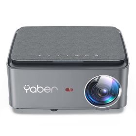 Yaber 5G Wi-Fi  Smart 1080P Gaming Projector High Color Quality Beamer Wireless Cast Projector (Color: dark gery)