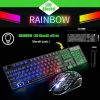 Gaming Keyboard and Mouse Sets Rainbow Backlit Ergonomic Usb + FREE Mouse Pads