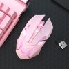 Wireless Mouse Ergonomic Gaming mouse 2400 DPI Rechargeable Computer Gamer pink Silent mute Mouse for PC laptop bluetooth mouse