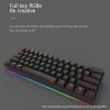 60% 61 Keys Portable Mini Wireless bluetooth 5.0 Mechanical Keyboard Office Gaming Keyboard Type-C Detachable Cable