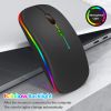 Wireless Mouse Bluetooth-compatible RGB Silent LED Backlit Ergonomic Gaming Mouse For Laptop Computer PC Macbook 2.4GHz 1600DPI