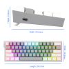 K617 RGB USB Mini Mechanical Gaming Keyboard Red Switch 61 Keys Wired detachable cable; portable for travel